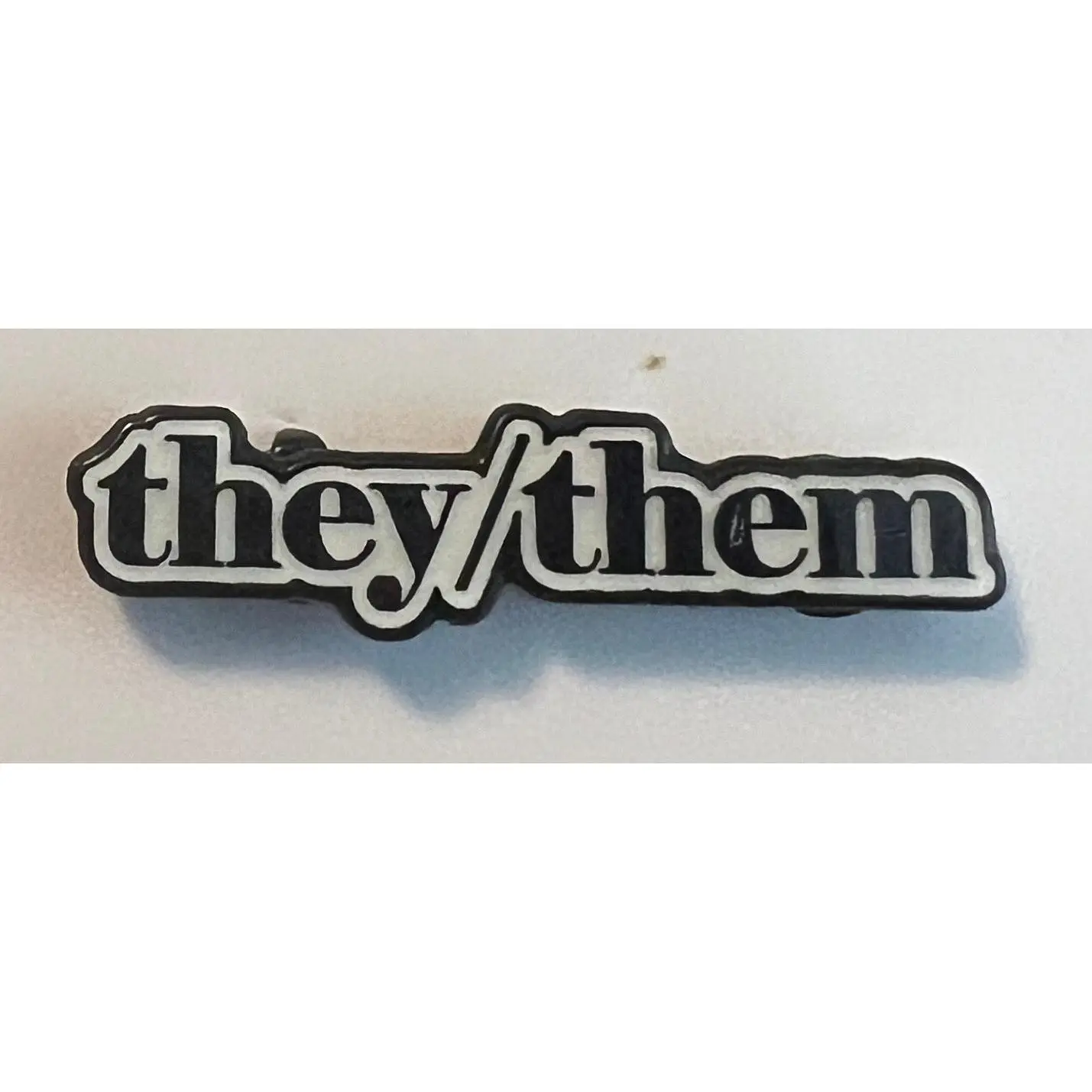 They/Them Pronoun Lapel Pin - 1" x 1/4" - Small