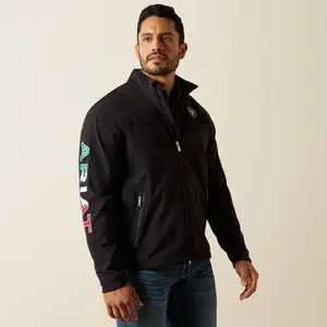 Men's Ariat New Team Softshell Jacket - Mexico Black