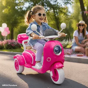 ARCH 12V Two motors Kids Ride On Level Up Two-seater  Electric Motorcycle,Three-wheel Toy w/Music,Bluetooth,USB,Backseat flip adult seat,Portable Storage Hooks&Oversized  Trunk,LED Headlight  For Kids 3-6., Outdoor Stuff For Kids, Outdoor Kids Stuff