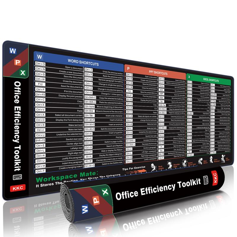 【Efficient Work】Excel Shortcut Mouse Pad | Large XXL Desk Mat with ...