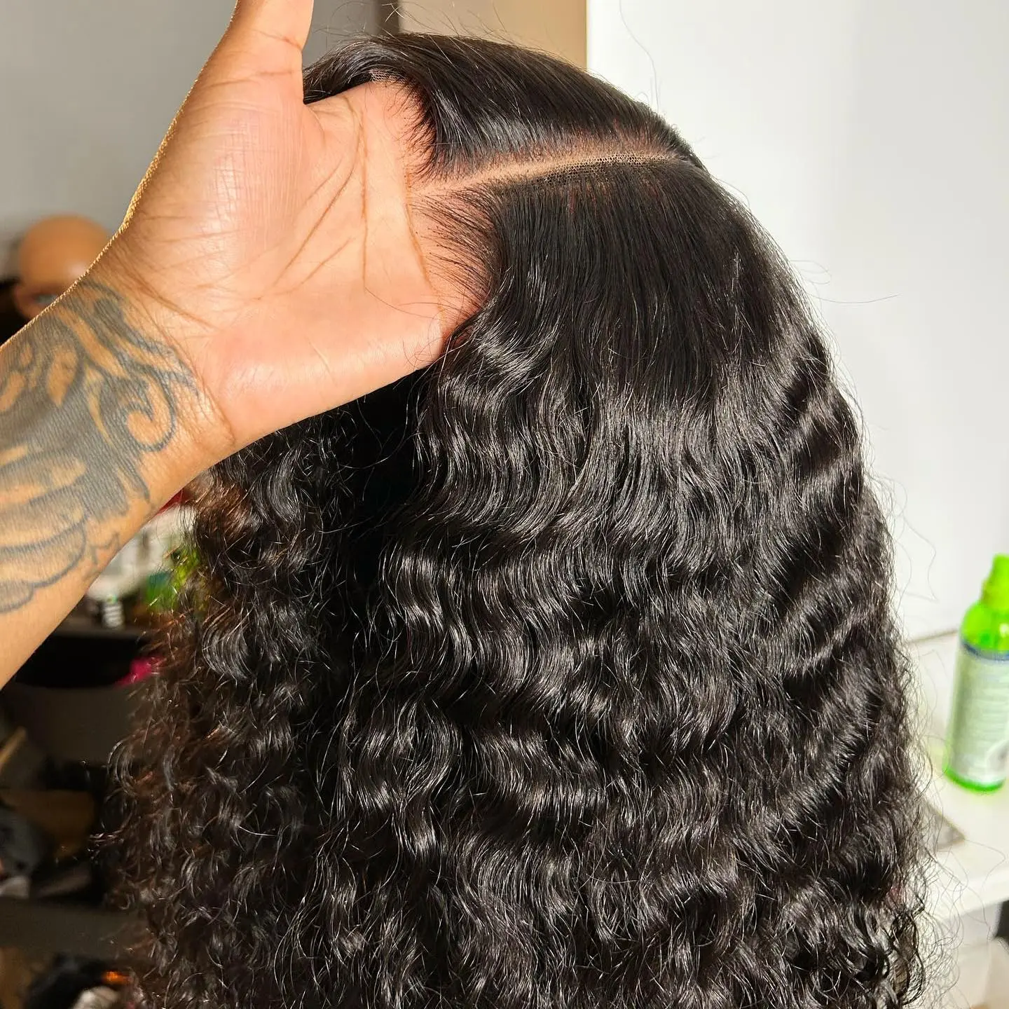 MYLOCKME Human Hair Lace Closure Wig for Females, 12-36 Inches Deep Wave, Glueless Adjustable Pre-Plucked Wig with 6x4, 5x5, 9x6, 7x5 Lace Closures, Natural Black Easy-To-Wear Fashion Accessory, 12 Inches - 36 Inches