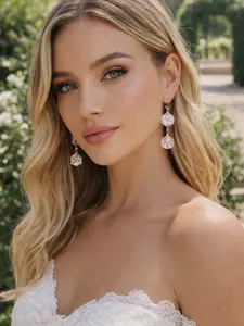 Ocean Shell Pearl Drop Earrings for Women, Elegant Double Dangle Beach Jewelry, Summer Vacation Bridal Statement, 1 Pair