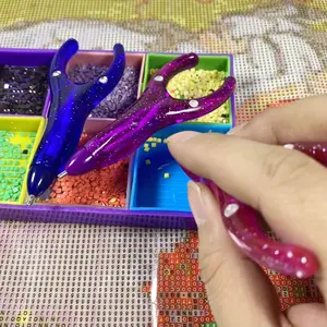 1pc 5D Diamond Painting Pen, Crystal Point Drill Pens, Comfortable Heads, Nail Art Craft, Diamond Embroidery Tool, Accessories