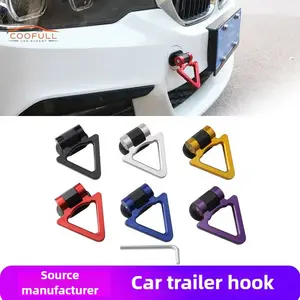 Car Triangle Shaped Tow Hook Decorations,strong tow hook for car recovery Trailer Hook Sticker for Car Exterior, ABS Self-Adhesive Trailer Towing Hook Charms