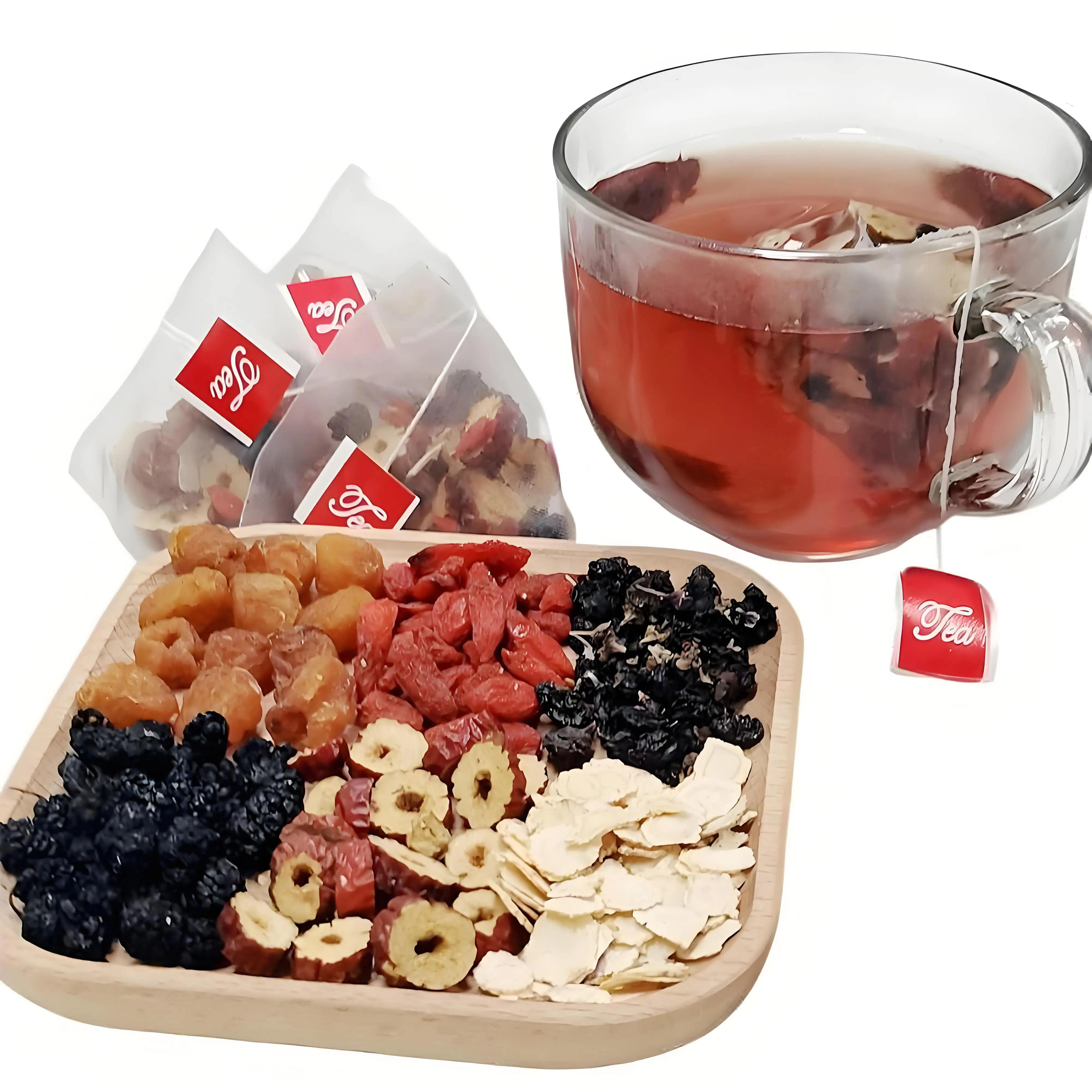 HerbaVita Kidney tea formula Ginseng Six Herb Wellness Tea Beverage Goji Berries Natural Tea Combination Scented Tea Six Treasure Tea RedDate Wolfberr