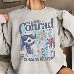Team Conrad Junior Mint Bear Shirt, Cousins Beach Sweatshirt, Summer Beach Tee, Team Conrad Cousins Beach Sweatshirt, TSITP Inspired Shirt