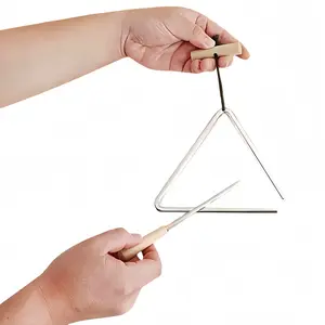 Triangle Iron Instrument Set with Handheld Percussion Instruments and Mallets, Educational Drum Kit for Music Learning, Perfect Gift for Parties