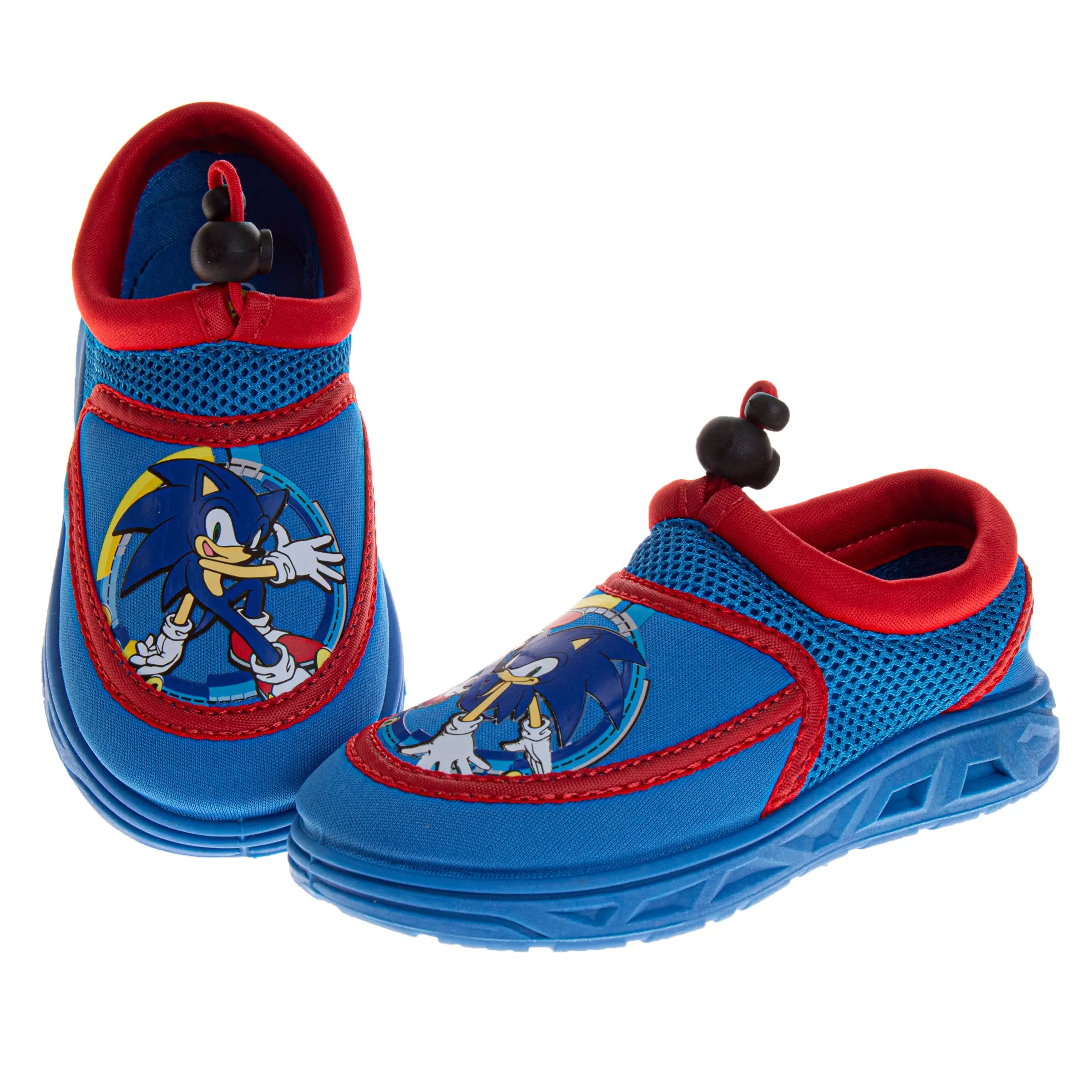 Josmo Toddler Boys' Sonic the Hedgehog Water Shoes, Quick-Dry Slip-On Athletic Shoe with Bungee Closure and Non-Slip Sole