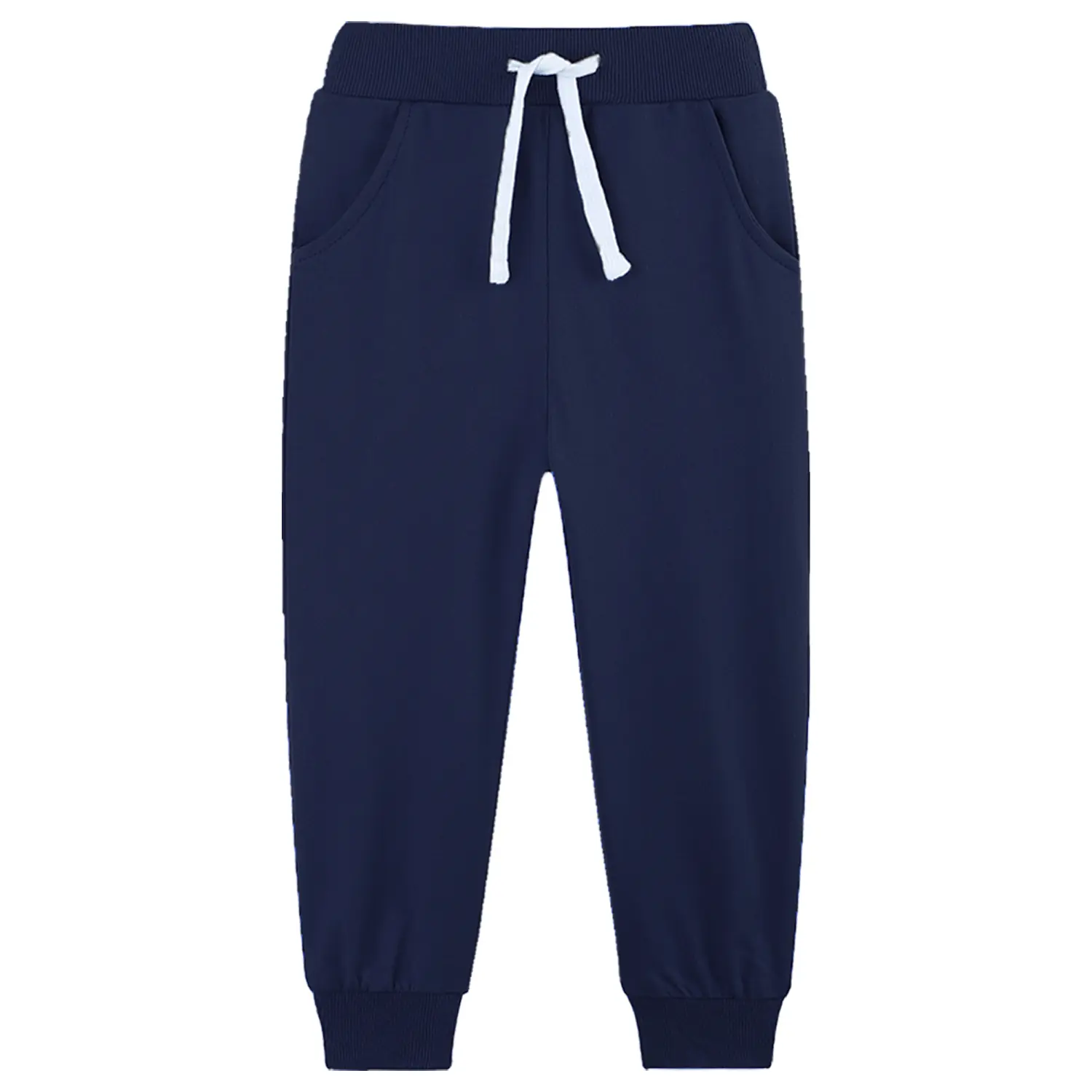 Boys' Cotton Sweatpants Joggers (4 Pack) - Sporty Look, Soft Active Bottoms with Functional Drawstring, 2-14Y Toddler & Kids Apparel