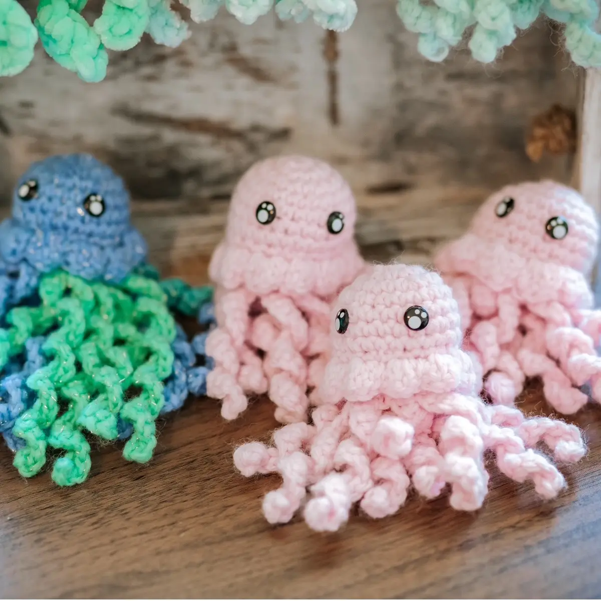 Mini crochet jelly fish Mini crochet jelly fish