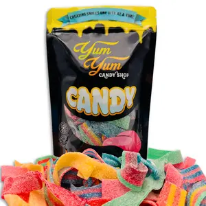 Ultimate Sour Belts Halal Variety Mix Super Sour Gummy Candy Flavor Variety Pack