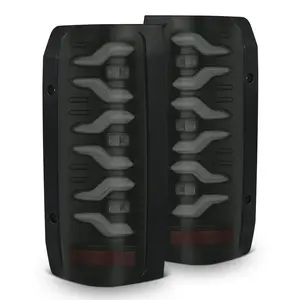 AlphaRex 87-96 Ford F-Series/Bronco LUXX-Series LED Tail Lights Black