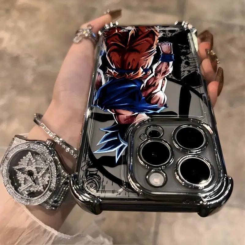 Classic Teen Anime G-Gokus Creative Graffiti Design Phone Case for iPhone 17 16 17Air 17Pro 17Promax 16Promax 16Plus 16Pro Shockproof Transparent Soft Back Cover Smartphone Cellphone Protection Casing Protector Protective Black