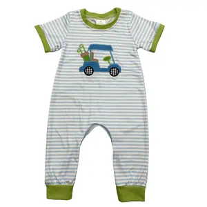 C Baby Boy Golf Romper Embroidery Boy Summer Romper Onesie