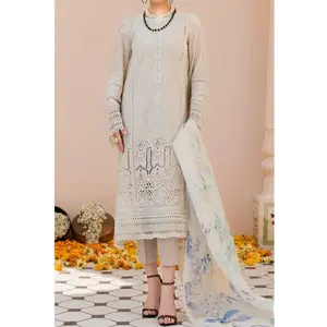 Motifz 3 Piece Embrioded Lawn Dress