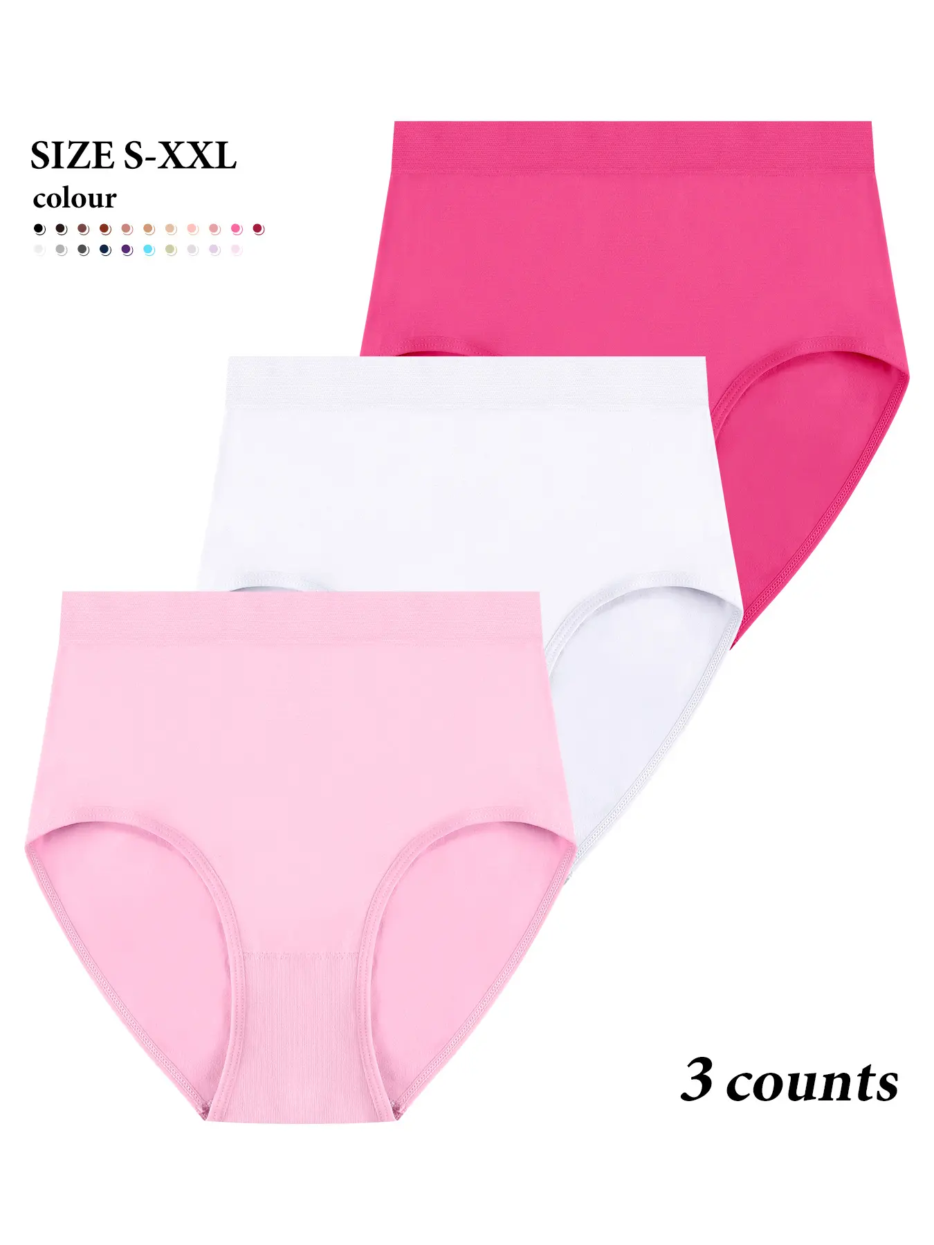 Rose red + white + pink.