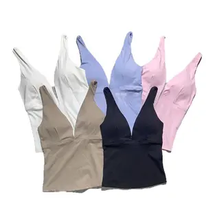 DFYNE Hot Selling Item! Women's Long Yoga Vest with Seams, Tummy Control and Lifting, Fitness Running Sports Vest, Instantly Creates a Slim Waist.