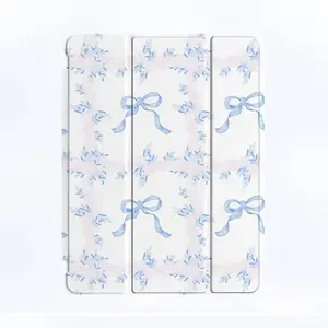 Floral Bow Pattern Tablet Case, Soft Tablet Protective Cover, Tablet Protector for iPad Pro11 2024/10.9/Air4/5/6/10.2/10th/9.7/10.5, Sleep Wake Up Cover