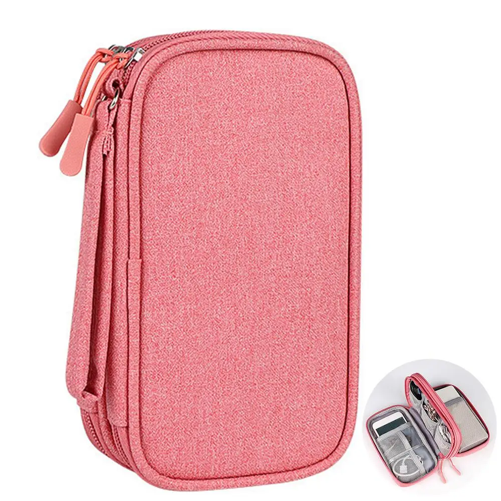 Portable Electronic Accessories Storage Bag, 1 Count Waterproof Zipper Organizer for Charger, Phone, Earphone, Cable Organizer Pouch for Travel Outdoo