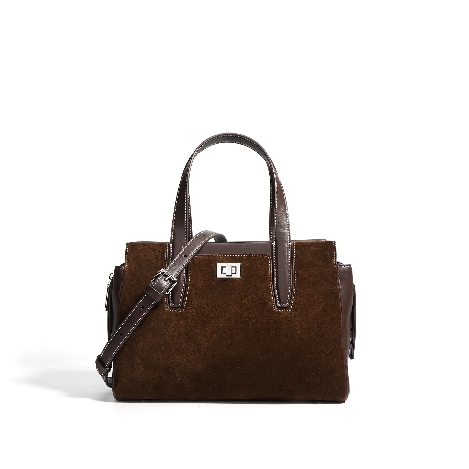 SADI Genuine Leather Women’s Bag, 2026 New Arrival, Premium Feel, Large Capacity, Single Compartment Crossbody, Versatile Commuter Handbag with Buckle Closure