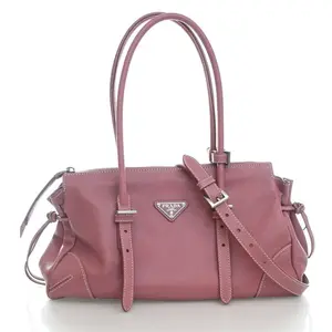 Pre-owned Calfskin Shoulder Bags Prada Medium Antiqued Leather Bonnie