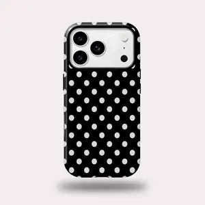 Solid Black Polka Dot Phone Case for iPhone 17, 16, 15, 14, 13, 12, 11, Plus, Pro Max, Camouflage Phone Case for Hunting, Bling Glitter Virgin Mary Phone Case, iPhone Case