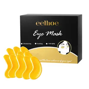 eye patches Crystal Collagen Under Eye Patches (5 Pairs) - Hyaluronic Acid Gold Eye Mask for Dark Circles and Puffiness, Anti-Aging Eye Gel Pads for Wrinkles, Fine Lines, Eye Bags, Hydrating & Firming Under Eye Treatment Skincare for Women & Men