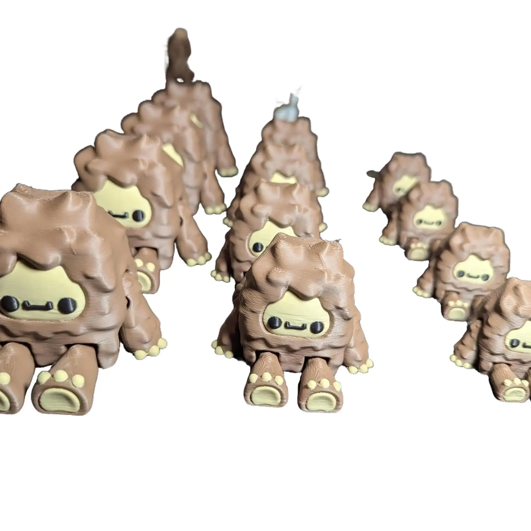 Bigfoot Figurine - 3D Printed Chibi Style Sasquatch with Fuzzy Texture & Pudgy Paws - Perfect for Collectors Desk Decor & Cryptid Fans - Adorable Cryptid Cuteness in Durable PLA
