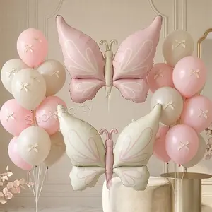 42pcs Butterfly Balloon Set, and Foil Balloons, Birthday Arch Decor, Wedding Party Decoration, Luxurious Indoor Outdoor Setup