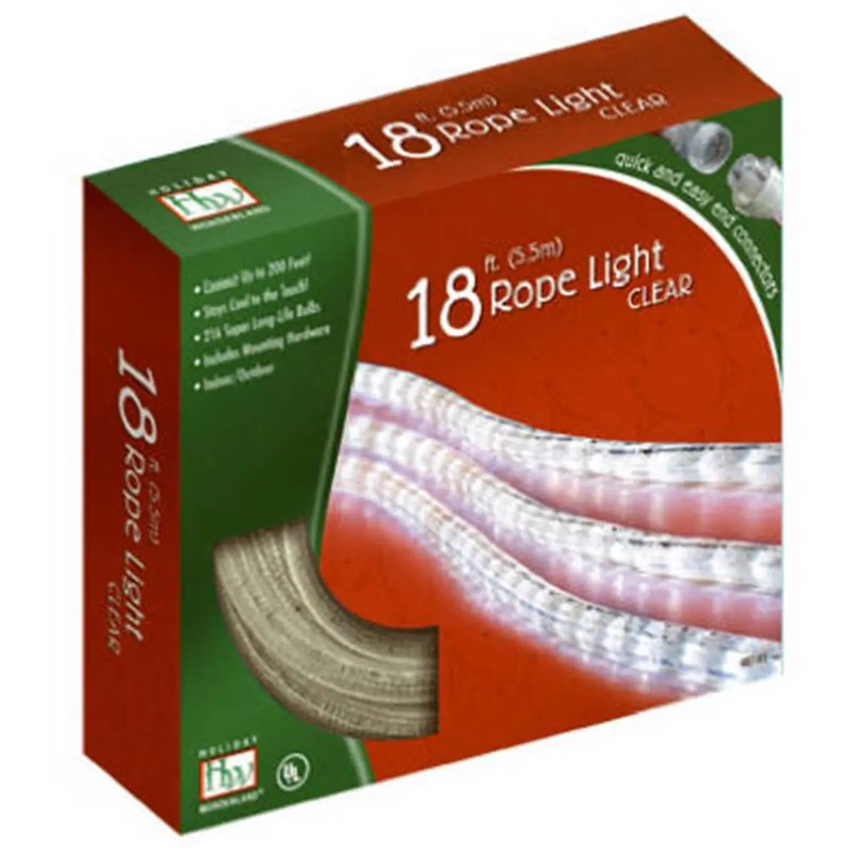 Noma Inliten 55130-88 HW 18 ft. Clear Rope Light Set