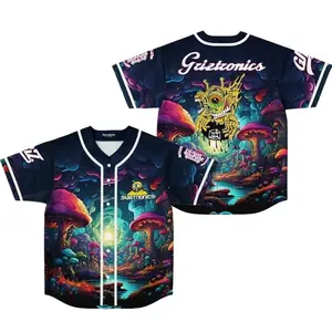 GRIZtronics Baseball Jersey EDM Music Shirt, EDM Festival Family Gift, Unisex Breathable Men's Jersey, 420 Lover Graphic Shirt, Gift For Baseball Fan EDM Electronics Music