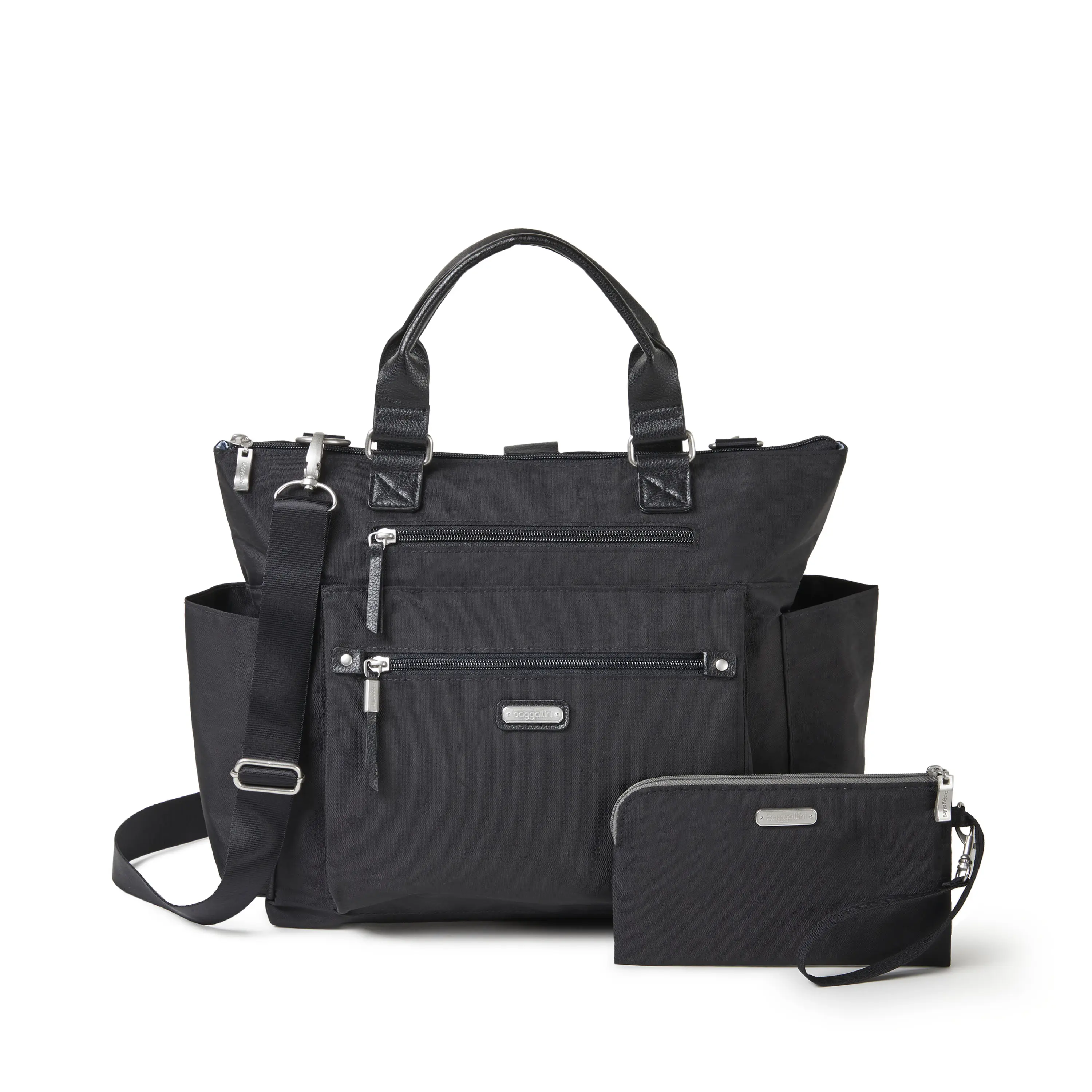 baggallini Women's 3-in-1 Convertible Crossbody Tote Backpack with RFID Wristlet
