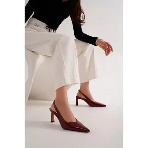 Elegant TRINEE-01 Slingback Pumps for Work Comfortable 3-Inch Heel Pointed Toe Design