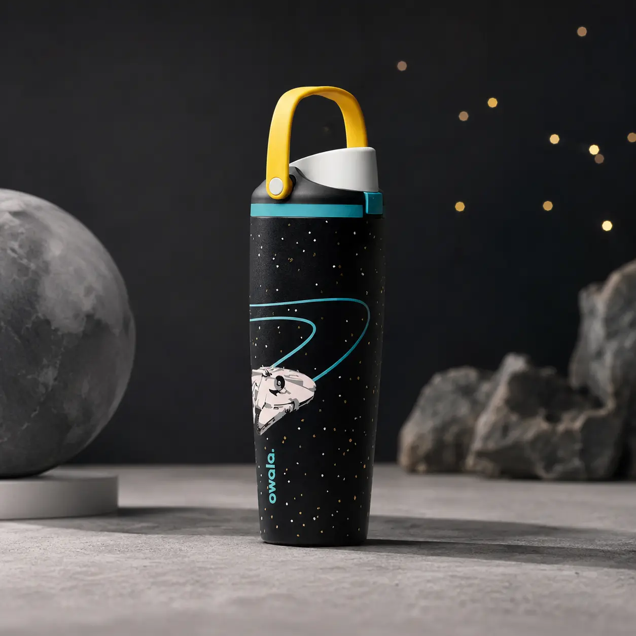 Owala 30oz Galaxy Insulated Stainless Steel Travel Tumbler with Handle Leak Resistant Reusable Cup