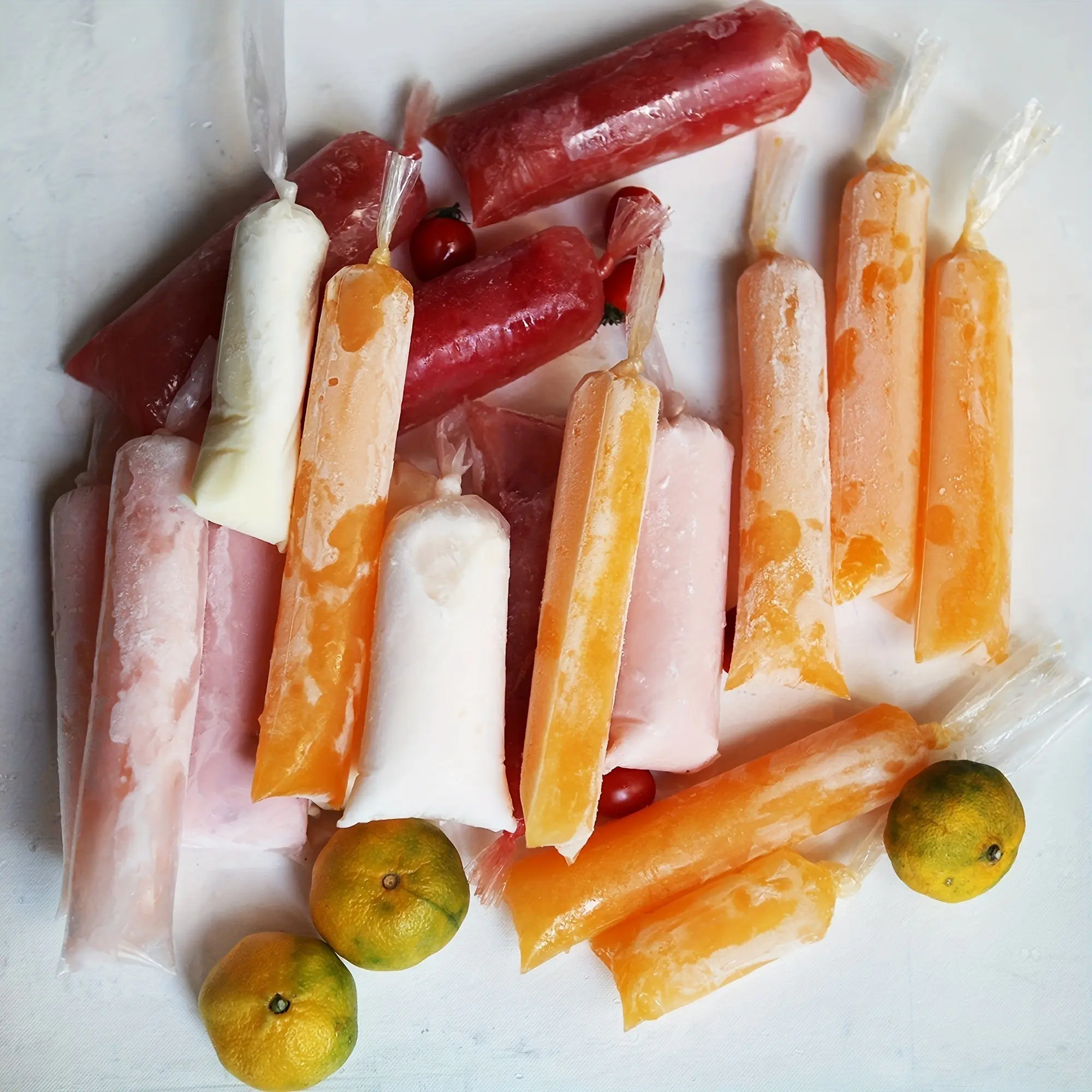 50/100pcs Lolly Bags, Various Disposable Clear Ice Cream Mold Bags, Plastic Ice Candy Bags, Ideal for Making Food, Ice Creams, Yogurt, Candy, Snack, Dessert, Treats