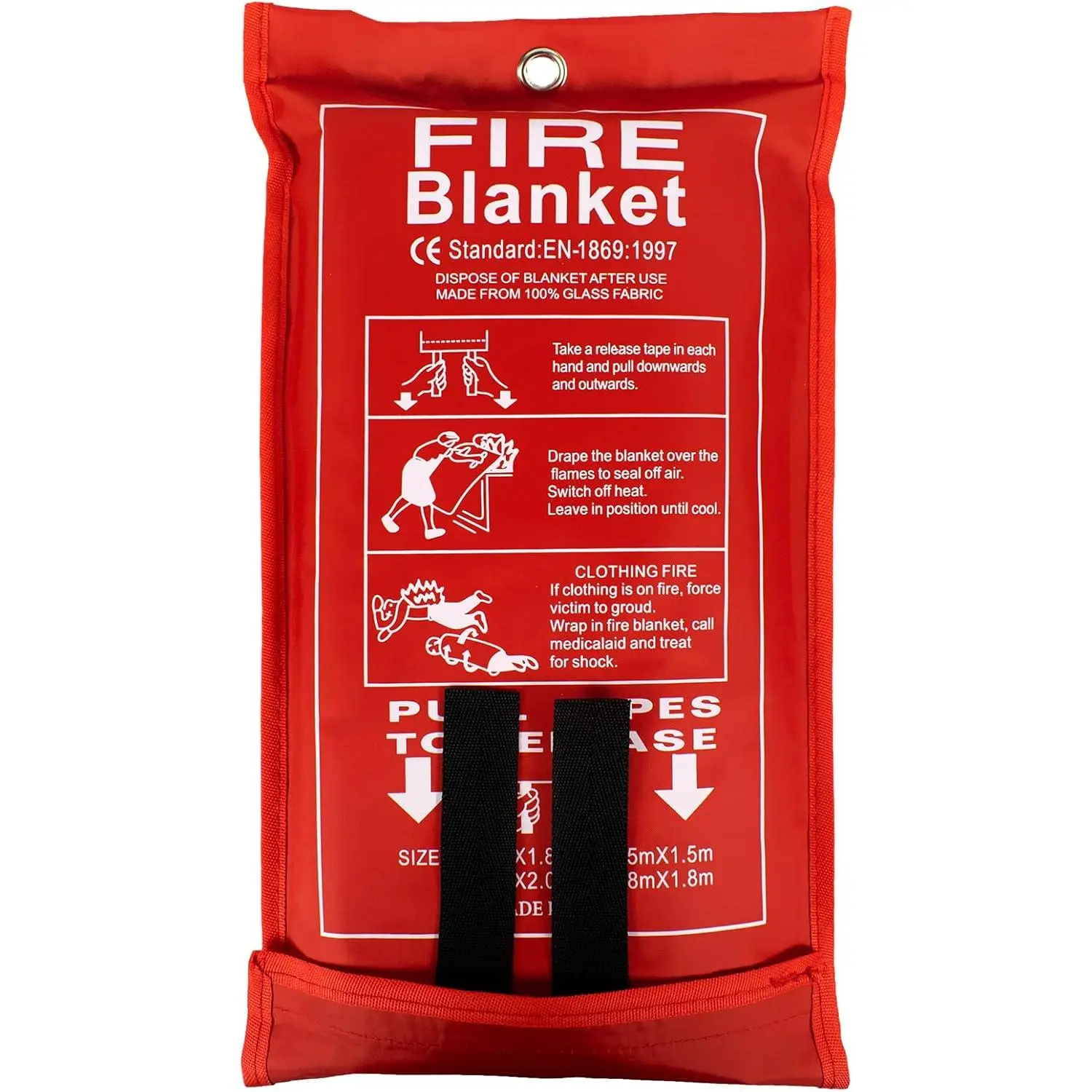 Fire Blanket for Home and Kitchen, Fiberglass Fire Blankets Emergency for People, Flame Retardant Protection and Heat Insulation (6 ft x 6 ft)