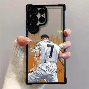 Phone Case F-Featuring F-Football C-Cr7, Compatible with for Samsung S26 S25 S24 S23 S22 Plus Ultra  iPhone 17 Air 16 15 14 13 12 11 Pro Max Plus , Designed to Be Anti-Fall with a Transparent Soft Back.