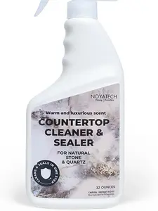 NOYATECH Countertop Cleaner & Sealer – 32 oz | Cleans & Protects Granite, Marble, Quartz & More | USDA Bio-Based, Streak-Free, Non-Toxic, Food-Safe