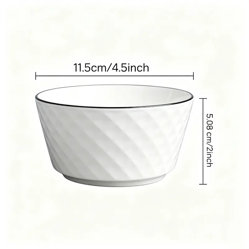 12-Piece Modern Round Ceramic Dining Set - 6 Dinner Plates, 6 Cereal Bowls, Heat-Resistant Striped Reusable Dishes, Dishwasher Safe, Adult Kitchen Tableware, Modern Kitchenware Set, Housewarming Gift for 11+ People