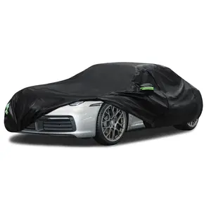 Car Cover Custom Fit for 1998-2025 Porsche 911 (991/992/996/997 Series) Carrera 4S/Turbo/Carrera, Waterproof All Weather Rain Sun Protector with Door Zipper Black summerwins