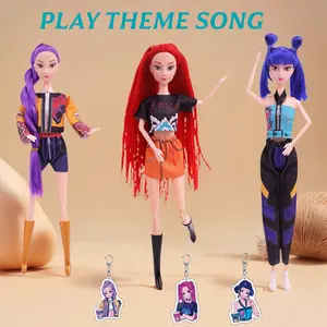Kpop Idol Girl Group Doll Toys, Rumi Mira Zoey Anime Action Figure Dolls, Kids toys, Kpop singing dolls For Girls, Desktop Collection & Holiday Gift, K-pop Fan collection Gift For Birthday & Mother's Day