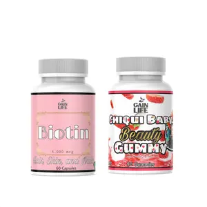 Gain Life Duo Biotin Vitamin & Biotin Gummy Vitamin Daily Dietary Supplement