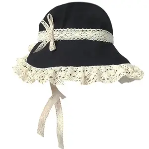 Bonnets Hat Lace Ribbon Base Breathable Elegant Fashionable Classic Pillbox Percher Headwear Dropshipping
