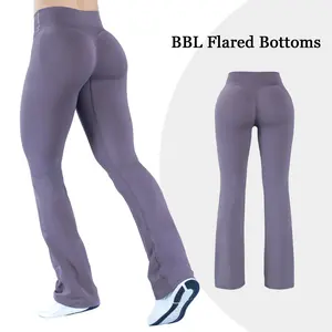GYMER Vision Flares Fitness BBL Leggings Gymwear Activewear Women Seamless Pants Butt Lifting Crossover V-shape