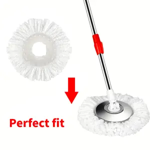 2/4/6/8 Pack Spin Mop Replacement Head, 360° Microfiber Mops Refills, Easy Cleaning Round Shape, Standard Size, for Household Cleaning