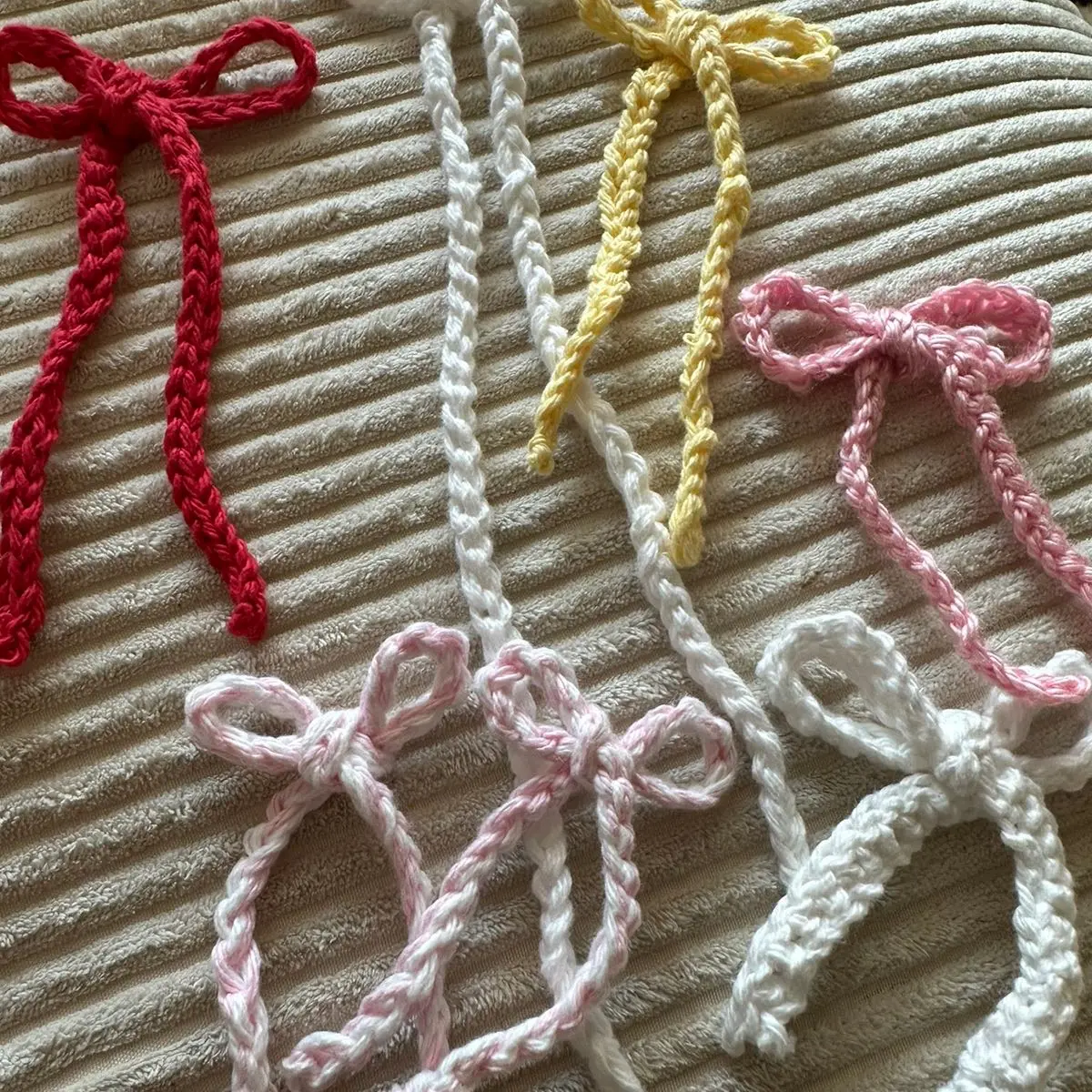 Handmade crochet bows for accessories