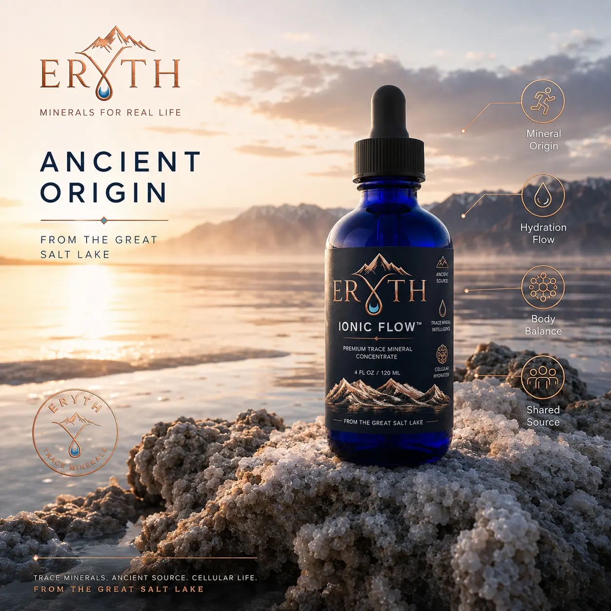ERYTH Ionic Flow | The Luxury Trace Mineral Ritual Everyone Deserves | Daily Hydration & Wellness Healthcare Fitness