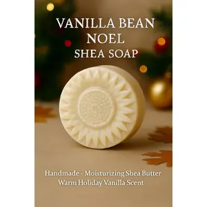 Vanilla Bean Noel Shea Soap: Handmade Holiday Moisturizing Bar