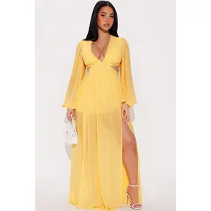 Natalia Maxi Dress - Yellow B