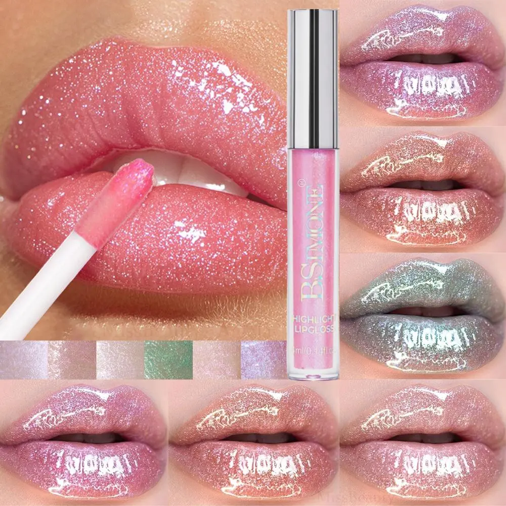 6 Colors Diamond Glitter Lipgloss Makeup Metallic Shimmer Moist Liquid Lipstick Pearl Lip Glaze Jelly Tint Sexy Shiny Cosmetics